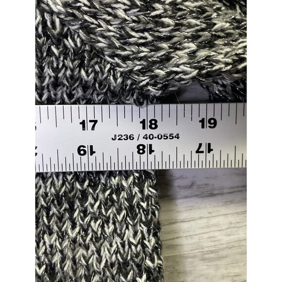 Old Navy Cardigan Sweater Womens M Black Marl Knit Full Zip Long Sleeve Metallic - Picture 6 of 10
